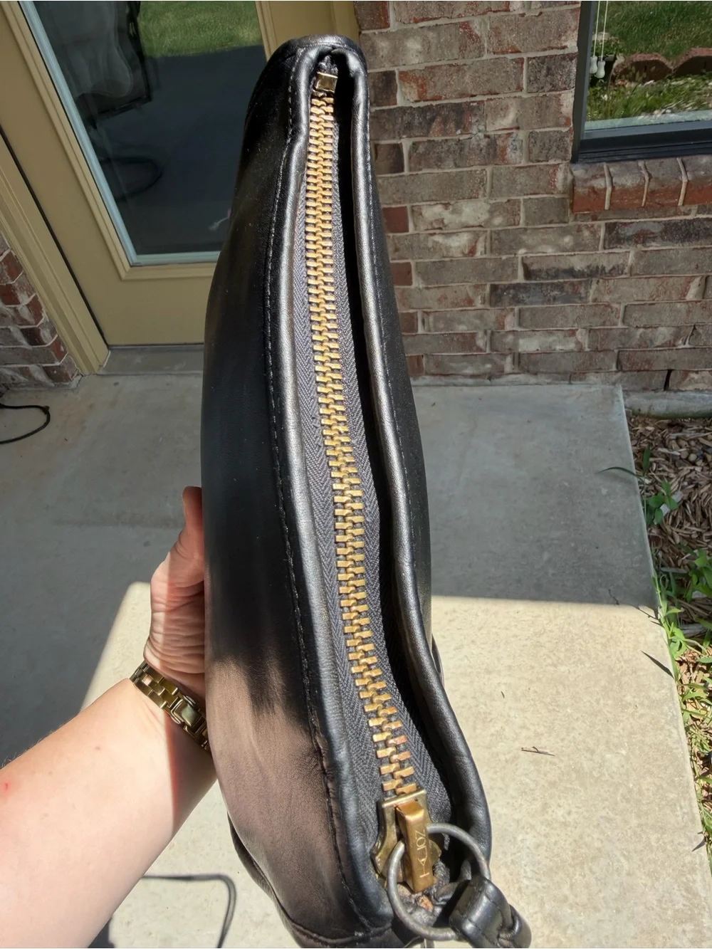 COACH Vintage 1970s NYC Basic Bag Zippered Clutch 9455, Black